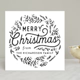 "Vintage Wreath" - Holiday Cards in Snow by Oscar and Emma - Karly Depew - Front