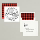 "Vintage Wreath" - Holiday Cards in Snow by Oscar and Emma - Karly Depew - Assembled