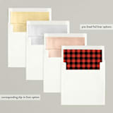 "Vintage Wreath" - Holiday Cards in Snow by Oscar and Emma - Karly Depew - Envelope Liners