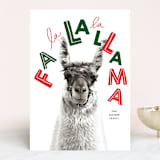 "Fa La Llama" - Holiday Cards in Stockings by Baumbirdy - Front
