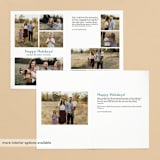"Joy to the World" - Holiday Cards in Teal by Laura Mitchell - Interior Options