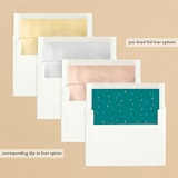 "Joy to the World" - Holiday Cards in Teal by Laura Mitchell - Envelope Liners
