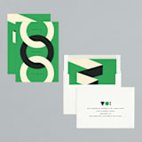 "Full Circle" - Holiday Cards in Emerald by Yours Madly - Assembled