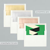 "Full Circle" - Holiday Cards in Emerald by Yours Madly - Envelope Liners