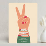 "Power in Peace" - Holiday Cards in Peach by Carrie ONeal - Front