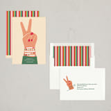 "Power in Peace" - Holiday Cards in Peach by Carrie ONeal - Assembled