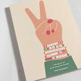 "Power in Peace" - Holiday Cards in Peach by Carrie ONeal - Detail