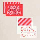"The Joyful Type" - Holiday Cards in Fruit Punch by The Social Type - Assembled