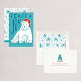 "Polar Press" - Holiday Cards in Icy by Inkblot Design - Assembled
