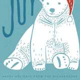 "Polar Press" - Holiday Cards in Icy by Inkblot Design - Detail