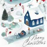 "North Pole Resort" - Holiday Cards in Wintermint by Grae - Detail