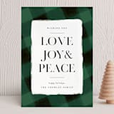"Buffalo Check Holiday" - Holiday Cards in Pine by Brooke Chandler - Front