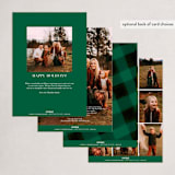 "Buffalo Check Holiday" - Holiday Cards in Pine by Brooke Chandler - Back of Card Options