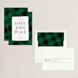 "Buffalo Check Holiday" - Holiday Cards in Pine by Brooke Chandler - Assembled