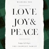 "Buffalo Check Holiday" - Holiday Cards in Pine by Brooke Chandler - Detail