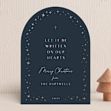 "Let It Be" - Holiday Cards in Navy by Julee London - Front