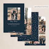 "Let It Be" - Holiday Cards in Navy by Julee London - Back of Card