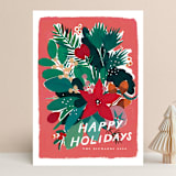 "Winter Bouquet" - Holiday Cards in Peach by Morgan Ramberg - Front