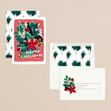 "Winter Bouquet" - Holiday Cards in Peach by Morgan Ramberg - Assembled