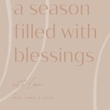 "Season of Blessings" - Holiday Cards in Winter Rose by Blustery August - Close-Up