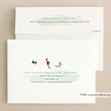 "Merry Village" - Holiday Cards in Mint by Eve Schultz - FREE Recipient Addressing