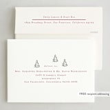 "Little Trees" - Holiday Cards in Mulberry by Corinne Malesic - FREE Recipient Addressing
