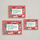 "Happy Everything" - Holiday Cards in Holly by Rebecca Daublin - Formats Available
