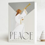 "Angel of Peace" - Holiday Cards in Snow by Ana de Sousa - Folded Card