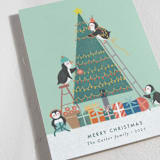 "Little Penguins" - Holiday Cards in Mint by Bethan - Detail