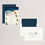 "Dog sled delivery" - Holiday Cards in Midnight by Jamie Alexander - Assembled