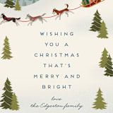 "Dog sled delivery" - Holiday Cards in Midnight by Jamie Alexander - Detail
