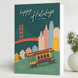 "City sidewalk II" - Holiday Cards in Juniper by Creo Study - Folded Card