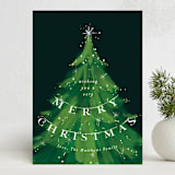 "Sparkling Tree" - Holiday Cards in Balsam by Rebecca Durflinger - Front