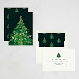 "Sparkling Tree" - Holiday Cards in Balsam by Rebecca Durflinger - Assembled
