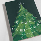 "Sparkling Tree" - Holiday Cards in Balsam by Rebecca Durflinger - Detail