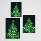 "Sparkling Tree" - Holiday Cards in Balsam by Rebecca Durflinger - Formats Available