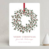 "Classic Wreath" - Holiday Cards in Holly by Kacey Kendrick Wagner - Front