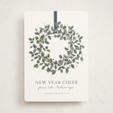 "Classic Wreath" - Holiday Cards in Juniper by Kacey Kendrick Wagner - Front
