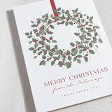 "Classic Wreath" - Holiday Cards in Holly by Kacey Kendrick Wagner - Detail