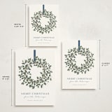 "Classic Wreath" - Holiday Cards in Juniper by Kacey Kendrick Wagner - Formats Available