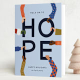 "Hold on to Hope" - Holiday Cards in Winter Sky by Ekko Studio - Folded Card