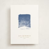"Tiny Nativity" - Holiday Cards in Linen by Robert and Stella - Front