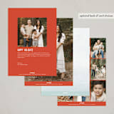 "Moving Sleds" - Holiday Cards in Peppermint by Becky Nimoy - Back of Card