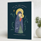 "Madonna and child" - Holiday Cards in Blue Jay by Creo Study - Folded Card