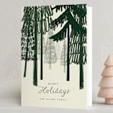 "Tree Tops" - Holiday Cards in Pine by Baumbirdy - Folded Card