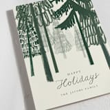 "Tree Tops" - Holiday Cards in Pine by Baumbirdy - Detail
