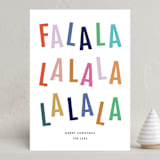"Joyful Falala" - Holiday Cards in Gumdrop by Laura Bercovich - Front
