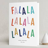 "Joyful Falala" - Holiday Cards in Gumdrop by Laura Bercovich - Folded Card