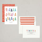 "Joyful Falala" - Holiday Cards in Gumdrop by Laura Bercovich - Assembled