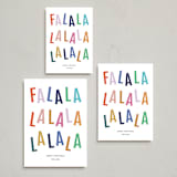 "Joyful Falala" - Holiday Cards in Gumdrop by Laura Bercovich - Formats Available